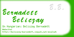 bernadett beliczay business card